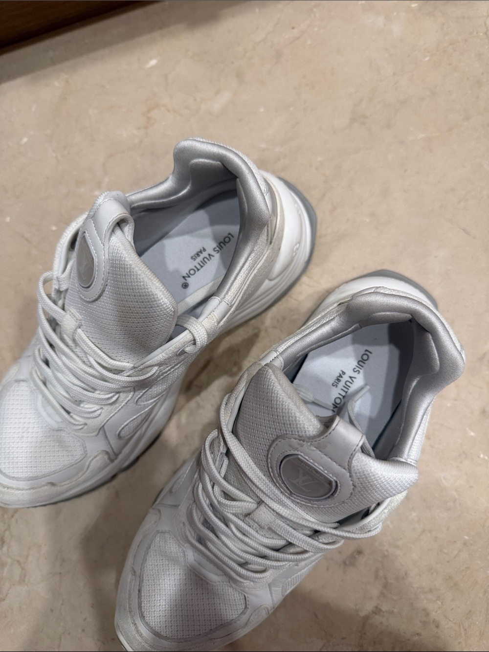 Louis Vuitton Cream-White Women's Chunky Sneakers - Picture 7 of 7